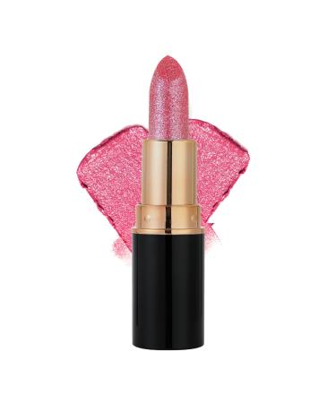 Rouge l vres paillet rose paillet avec paillettes diamant rouge l vres m tallique scintillant imperm able et durable baume l vres brillant hautement pigment et hydratant