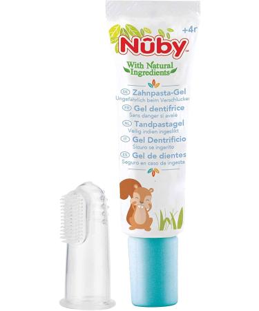 Nûby Citroganix - Gum and Teeth Cleansing Gel with Massage Finger - 20 g - 4 Months +