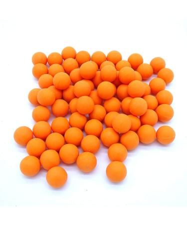 AOOHYEO Reusable 0.68 Caliber Paintballs - 100 New Re-Usable Rubber Training Elastic Balls Paint Balls Orange