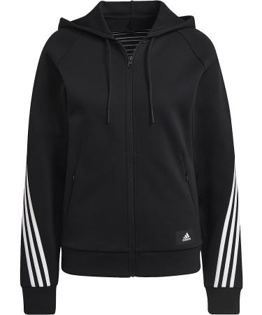 adidas Women's Future Icon 3-Stripes Hooded Tracktop - Medium Black | Sportswear - Buy Online on GoSupps.com