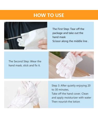 Moisturizing Hand Mask Gloves (3 Pairs) with Honey | Ultimate Hand Care for Dry Aging Cracked Skin - Buy Online on GoSupps.com
