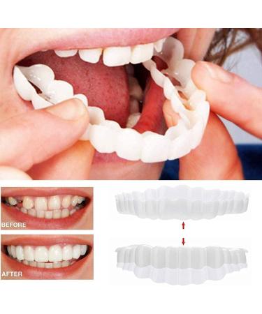 Buy Flipped Warm 2 Pairs of False Teeth - Provisional Dentures & Snap-On Veneers for Men & Women | International Shipping - Buy Online on GoSupps.com