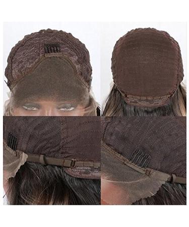 Natural Look 6# Dark Coffee Brown Body Wave Wig - High Quality Long Wavy Synthetic Lace Front Wig | Heat Resistant Fiber - Buy Online on GoSupps.com