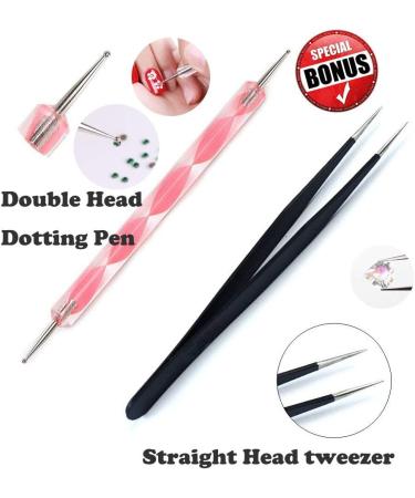 DAODER 4-Pack Sparkly Opal Rhinestones for Nails - 3D Nail Art Kit with Crystal Diamond Charms - Nail Decoration Gems in Pink, White, Blue, Green - DIY Nail Jewels & Crafts - Buy Online on GoSupps.com