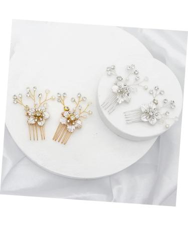 Housoutil 1pc Hair Comb Hair Comb Headdress Jewelry Hair Combs Rhinestone Hair Combs Headhones Flower Hair Accessories Powder Spray Bottle Diamond Headgear Bride Alloy - Buy Online on GoSupps.com
