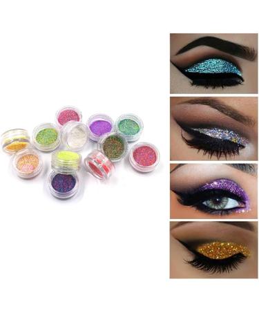 12 Mix Color Glitter Powder Dust Nail Art Acrylic Glitter Powder Nail Tips Decoration DIY Nail Art Pigment Glitter Dust Powder Set Nail glitter - Buy Online on GoSupps.com