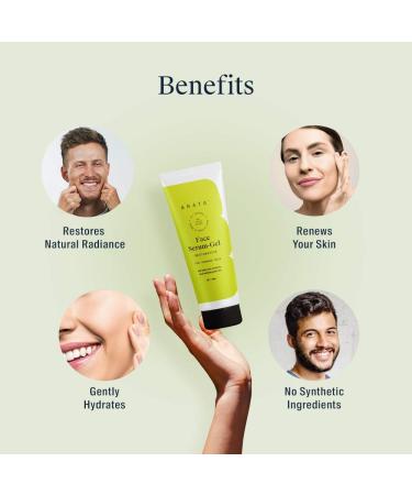 Arata Natural Hydrating Face Serum Gel | Aloe Vera Turmeric & Matcha for Oily Skin - Restores Radiance (100ml - Buy Online on GoSupps.com