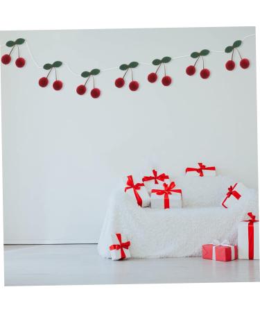 HOMSFOU 3pcs Bayberry Ball String Ornament Banner Garland Christmas Strawberry Room Decor Artificial Fruit Garland Christmas Mantle Fireplace Birthday Party Supplies Cherry Cotton Thread - Buy Online on GoSupps.com