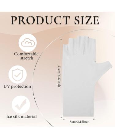 Vabean 4 Pairs Manicure Gloves | Anti-UV Protection for Gel Nails | Fingerless UV Light Gloves | Women's Nail Care Gloves in Pink, Purple, Beige, Light Gray - Buy Online on GoSupps.com