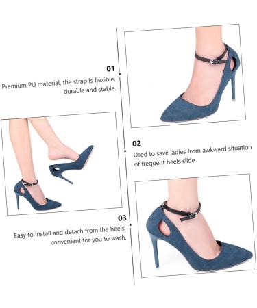 LIFKOME High Heel Stickers & Cushions - 3 Sets of Faux Teeth Heel Grips for Ladies | Elastic Stretchy Shoelaces & Suede Inserts | Comfort & Support for All Shoes - Buy Online on GoSupps.com