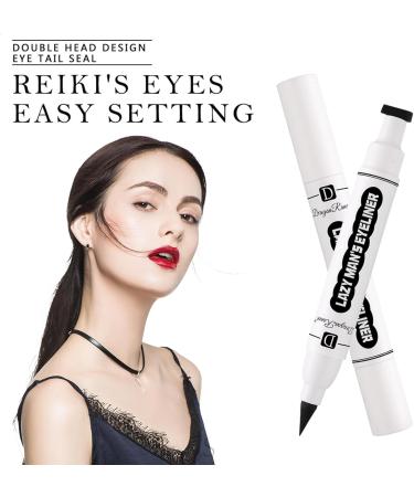 Double Ended Eyeliner Liquid Eyeliner with Stamps - Long-Lasting Eye Pencil Eye Shadow Waterproof Liquid Make Up Pencil for Natural Looking Littryee - Buy Online on GoSupps.com