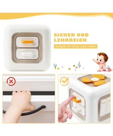 Penchuan Busy Activity Cube - Montessori Fidget Toy for Babies & Toddlers (1-4 Years) | Educational Motor Skills Development & Fun Activities - Buy Online on GoSupps.com