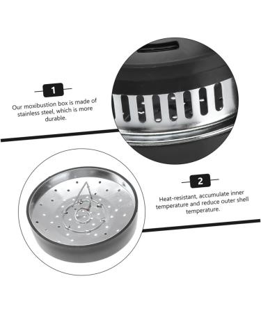 FOMIYES 3 Series Moxibustion Box Portable Metal Diffuser with U-Clamps for Home Aromatherapy Stainless Steel Moxa Burner - Buy Online on GoSupps.com