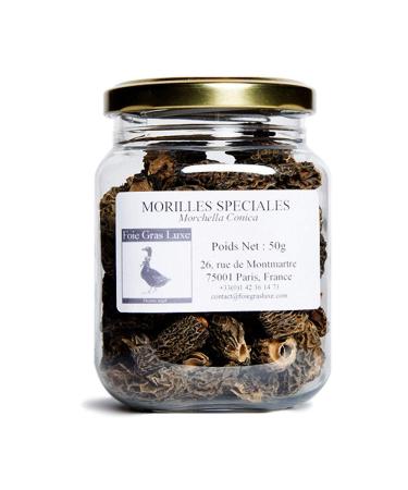 Morilles Conica S ch es - Qualit Irr prochable - Champignons D shydrat es Bocal Herm tique - Pour les Plats Terrines et Sauces (50) 50.0 Grammes