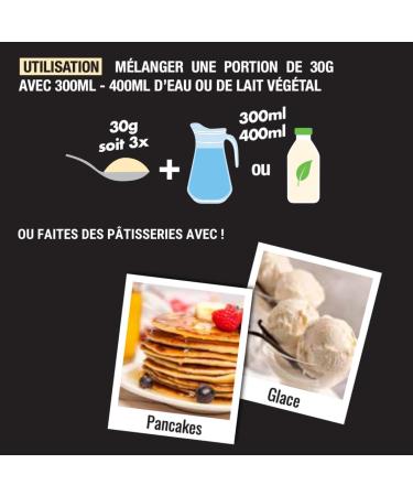 Ozers Vanilla Vegetable Protein / 4 Sources: Pea Bean Rice Squash / 79% Protein / 4g BCAA/Sugar Free/Smooth Texture No Lumps/Natural Vanilla Flavor/600g / Vegan/French - Buy Online on GoSupps.com