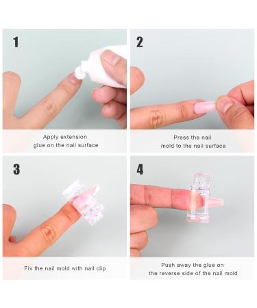 Buy Savita 20-Piece Nail Tips Clips - Transparent Polygel Nail Extension Clips for DIY Nail Art | Fast International Shipping - Buy Online on GoSupps.com