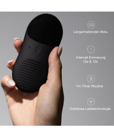 Vinsk Electric Silicone Facial Cleaning Brush - Waterproof Unisex Device with 12 Vibration Modes for Deep Pore Cleansing - Buy Online on GoSupps.com