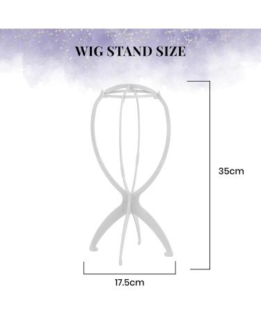 Superhairpieces Wig Stand Portable Wig Stand for Wigs Toupee Hats (White) Pack of 1 White(pack of 1) - Buy Online on GoSupps.com