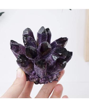 Natural Magic Natural Crystal Stone Purple Phantom Quartz Crystal Cluster Rock Stones Reiki Specimen Home Deco (Color : Purple Cluster Size : 300-400g) 300-400g Purple Cluster - Buy Online on GoSupps.com