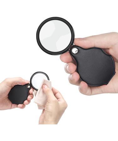 TEOYALL 10X Small Magnifying Glass - 2 PCS Mini Pocket Magnifier with Rotating Holster - Buy Online on GoSupps.com