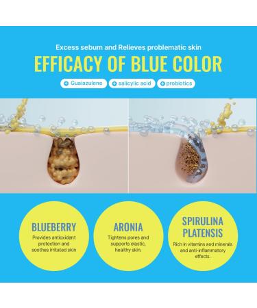 TOVEGAN COLOR FOOD SERIES Blue Balancing Foam Cleanser 5.07 fl.oz - Buy Online on GoSupps.com