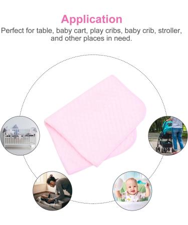 DOITOOL Portable Baby Changing Pad - Washable Cotton Waterproof Non-Slip Travel Diaper Bag in Pink Rose | Eco-Friendly Baby Essentials - Buy Online on GoSupps.com