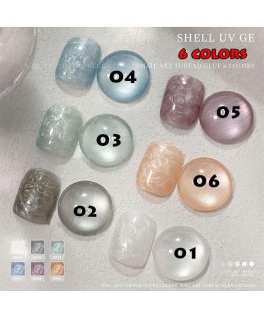 8ML Manicure for DIY Nails Nail Polish Gel UV Gel Semi-Permanent Shell Thread Nail Gel Varnish Glitter(01) Style01 - Buy Online on GoSupps.com