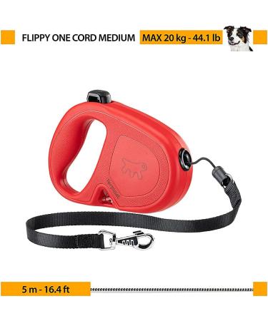 Ferplast Flippy One Dog Leash - 5m Retractable Roller Leash for Medium Dogs (Up to 20kg) - Black - Buy Online on GoSupps.com