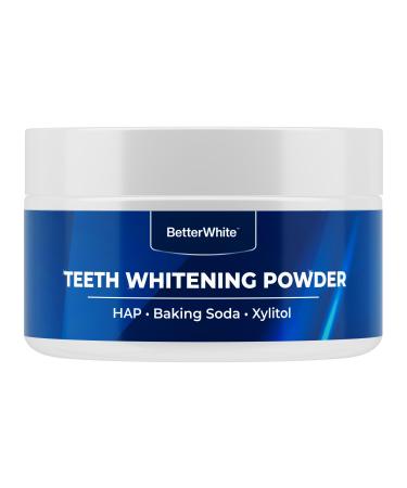 BetterWhite Teeth Whitening Powder - Dentist-Approved & Enamel-Safe | 6 Month Supply | Tea Coffee Wine & Smoking Stain Remover | Non-Sensitive Formula | Peroxide-Free | HAP Baking Soda & Xylitol