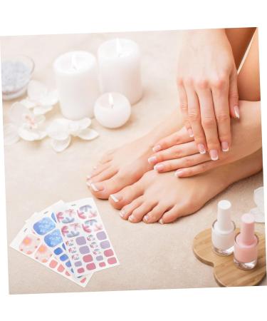 FRCOLOR 30 Sheets toenail Stickers Nail Art Patches u as postizas decoradas Nail Stickers Full Nail Wraps Plastic Fake Nails Summer Stickers Nail Gel Toenails Sticker Child Applique Oval Assorted Colorx5pcs 10X5.5X0.1CMx5pcs - Buy Online on GoSupps.com