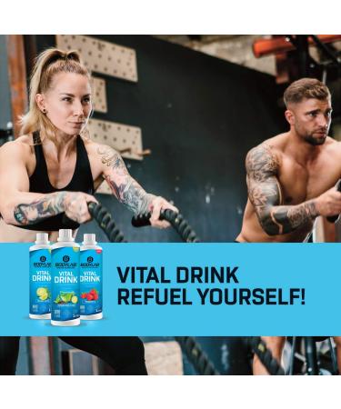 BODYLAB24 Vital Drink Concentrated Cherry 1000ml - Sugar-Free Low-Calorie Sports Drink with Vitamins & L-Carnitine - International Shipping Available - Buy Online on GoSupps.com