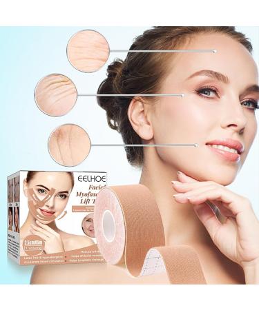 twcrvil Facial Lift Tape Tightening Forehead Face Anti Wrinkle Remover Belt Removable Waterproof Trimmable Bandage Sticker - Buy Online on GoSupps.com