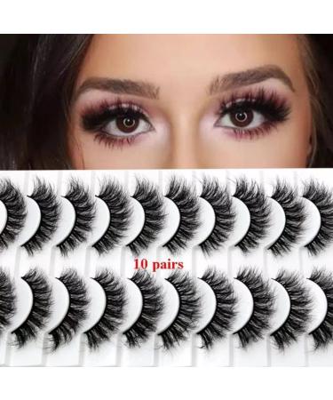 Diffusion NEW 8D Mink False Eyelashes Wispy Cross Long Thick Soft Fake Eye Volume Lashes (10 Pairs) - Buy Online on GoSupps.com