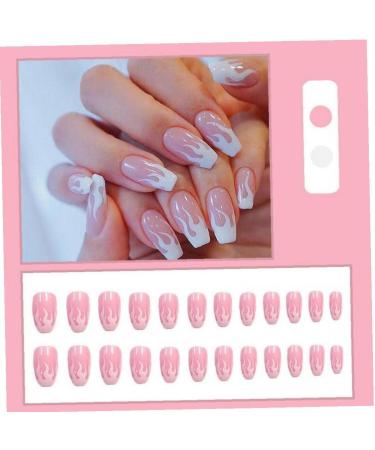 2set Detachable Long Coffin False Nails with Designs Press on Nails Wearable Fake Nail Decor Full Cover Art Tips - Buy Online on GoSupps.com