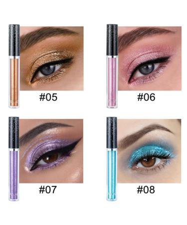 12-Color Liquid Eyeshadow Set - Glitter Shimmer and Smoke - Waterproof & Fast Drying Makeup Kits - Buy Online on GoSupps.com