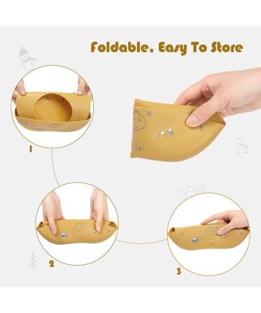 Little Dimsum Silicone Baby Feeding Bibs - Adjustable, Waterproof & Easy to Clean - Ideal for Babies & Toddlers (Yellow & Blue) - Buy Online on GoSupps.com