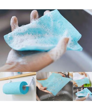 HOMETNER Pink Dish Scouring Pad Towel: Daily Disposable Scrubber for Dishwashing & Cleaning - 60 Sheets/Roll - Buy Online on GoSupps.com