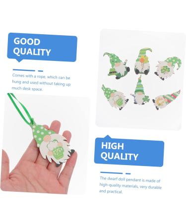 HOMSFOU 1set Faceless Doll Wooden Sign Christmas Ornaments St Patrick s Day Wooden Shapes Ireland Charm - Buy Online on GoSupps.com