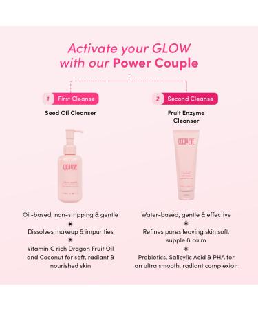 Coco & Eve Fruit Enzyme Cleanser. Water Based Gentle cleanser for Radiant Complexion. Refines Pores Exfoliates and Moistuizes Skin. BHA Prebiotic Papaya Enzyme & Vitamin E (4.06 fl oz) 4.06 Fl Oz (Pack of 1) - Buy Online on GoSupps.com