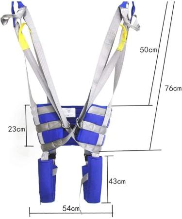 Transfer Nursing Sling Lifting Sling Lifting Sling Standing Walking Aid Full Body Transfer Strap for Leg Exercise with Grey Blue Medium - Buy Online on GoSupps.com