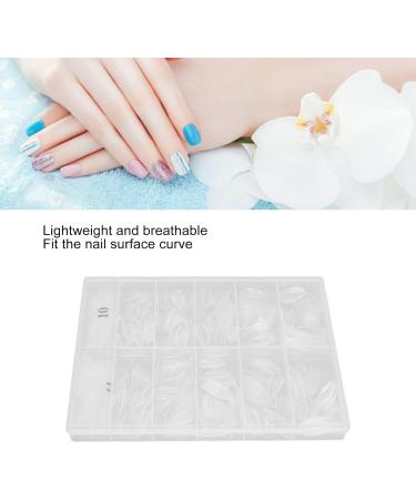 Nail Tips Multi-Size Breathable False Nail Tips Semi-Frosted Ultra-Thin for Salon (11#) - Buy Online on GoSupps.com