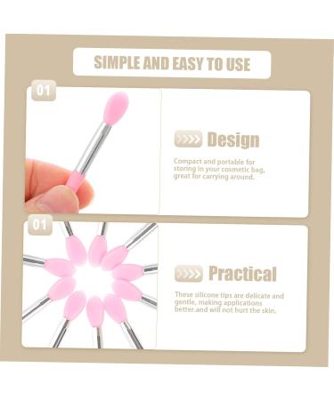 Shop Mikinona 10pcs Lip Mask Spoon & Makeup Brush Set | Lipstick Applicator Creamy Eyeshadow & More - Miss Cosmetic Pink - Buy Online on GoSupps.com