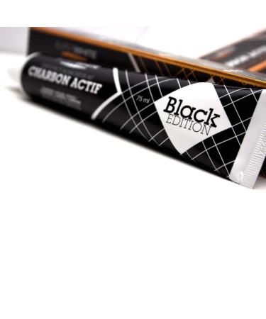 SUPERWHITE Black Edition Activated Charcoal Toothpaste - 75ml | Premium Teeth Whitening & Fresh Breath | Ships Internationally - Buy Online on GoSupps.com