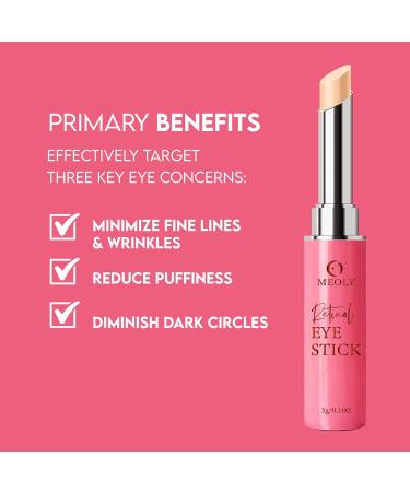 Instant Eye Bag Remover | Retinol Eye Cream for Dark Circles & Puffiness | Anti-Aging Brightening Stick - Buy Online on GoSupps.com