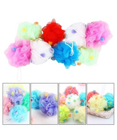 Buy 8pcs Sponge Bath Ball Shower Pouf - Mesh Bath Scrubber & Loofahs for Comfortable Bathing | International Shipping - Buy Online on GoSupps.com