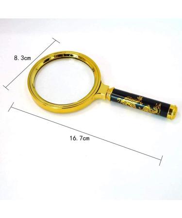 Professional Handheld Old Man Reading Professional Reading Metal Dragon Handle Optical high-Definition Identification Full of Stars - Buy Online on GoSupps.com