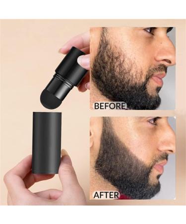 kawehiop Men Beard Filler Powder Long Lasting Hair Shape Patches Coloring Coverage Makeup Business Pen Thickening Dye Paint Black - Buy Online on GoSupps.com