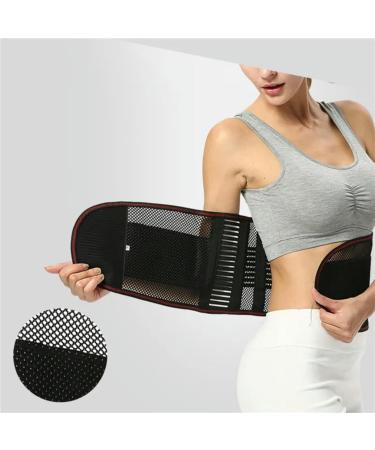 Adjustable Waist Trainer Belt Unisex Lower Back Brace Spine Support Waist Belt Orthopedic Black2 S - Buy Online on GoSupps.com