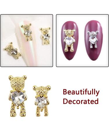 20pcs Small Bear Nail Art Metal Charms Kit for Women and Girls | 3D Nail Decoration - Buy Online on GoSupps.com