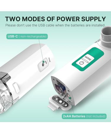 Portable Mesh Nebulizer Machine for Kids & Adults - 2 Modes Handheld Cool Mist for Travel, Office & Home Use - Buy Online on GoSupps.com